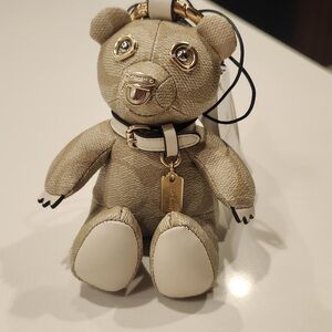 Coach Metallic Gold Bear Bag Charm